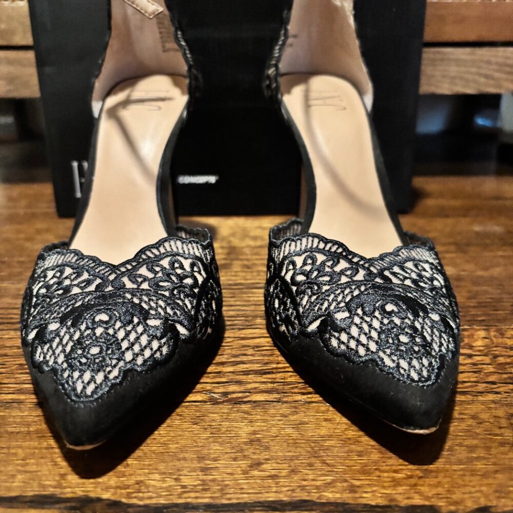 I.N.C. Women's Kinlee Two-Piece Pointed-Toe Dress Pumps Black SZ: 9M - Picture 7 of 16